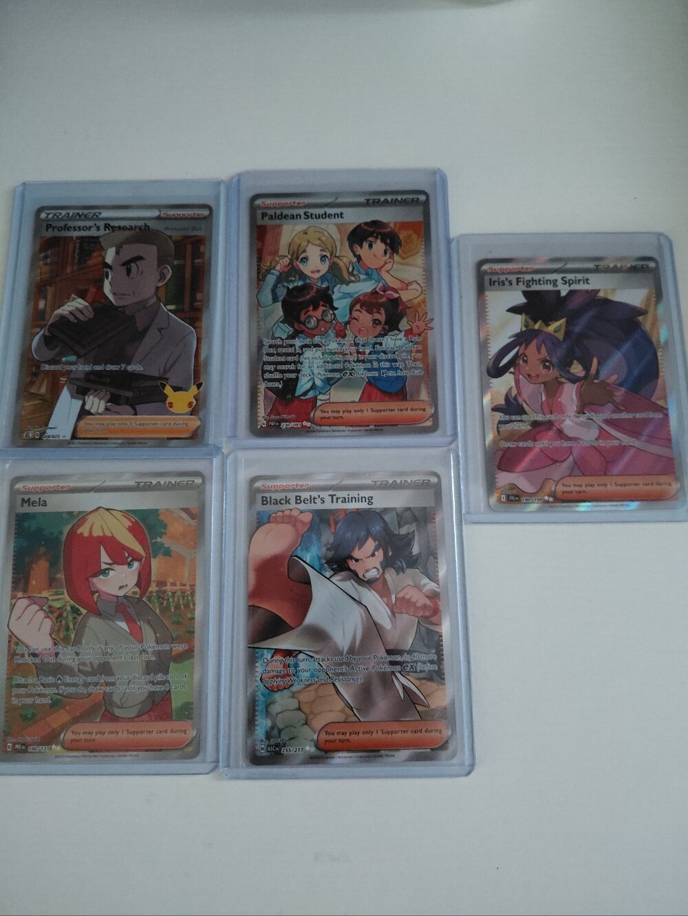 Pokemon Trainer Cards Multicolor Red Blue Pink Yellow